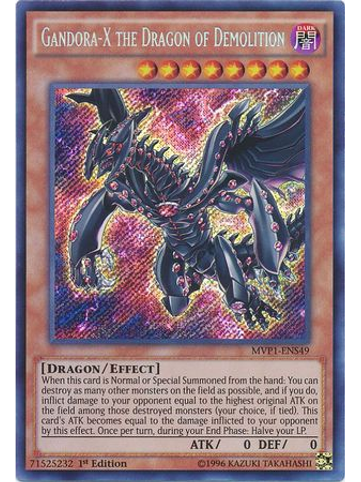 Gandora-X the Dragon of Demolition - MVP1-ENS49 - Secret Rare 1st Edition 1