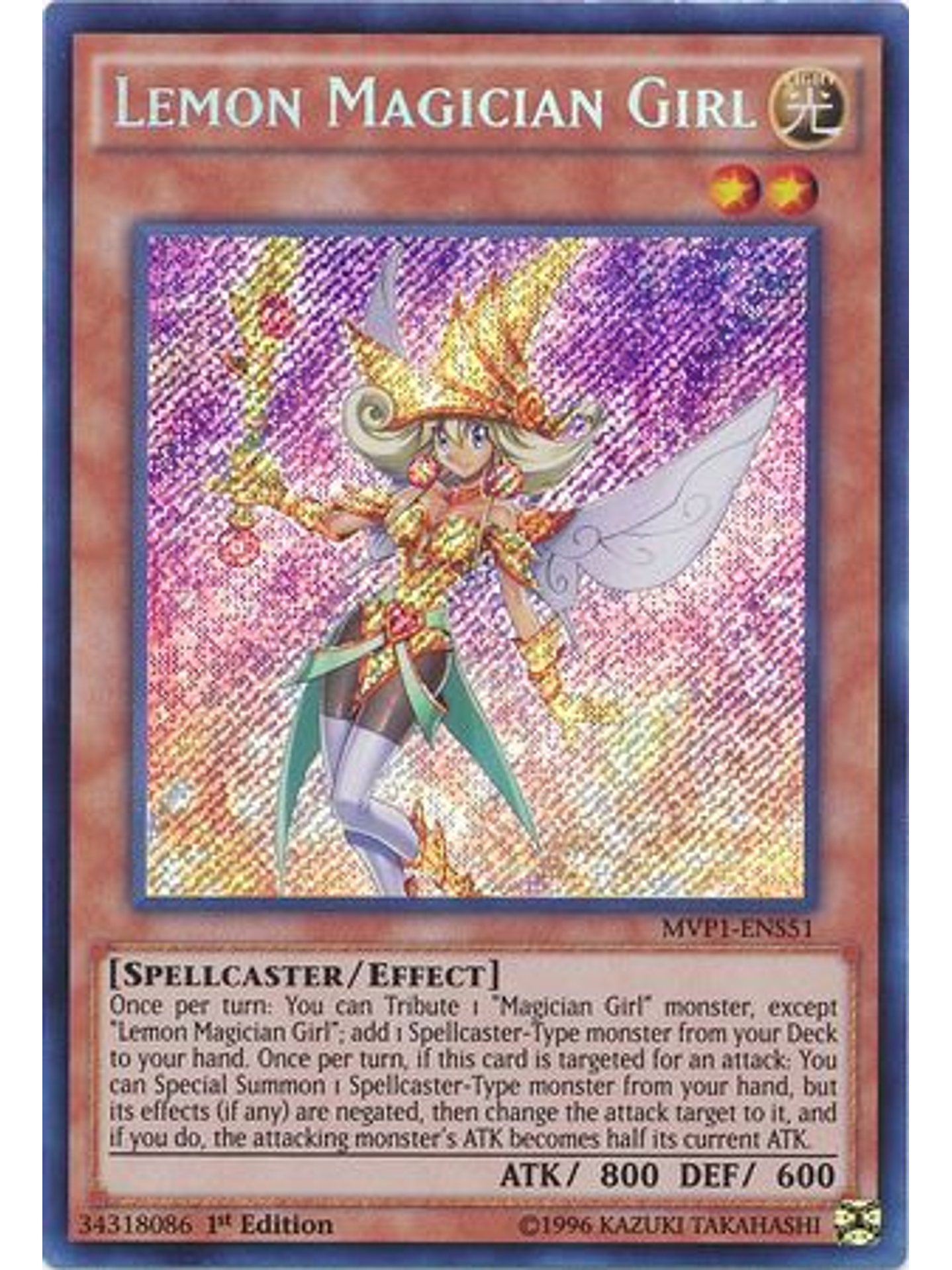 Lemon Magician Girl - MVP1-ENS51 - Secret Rare 1st Edition 1