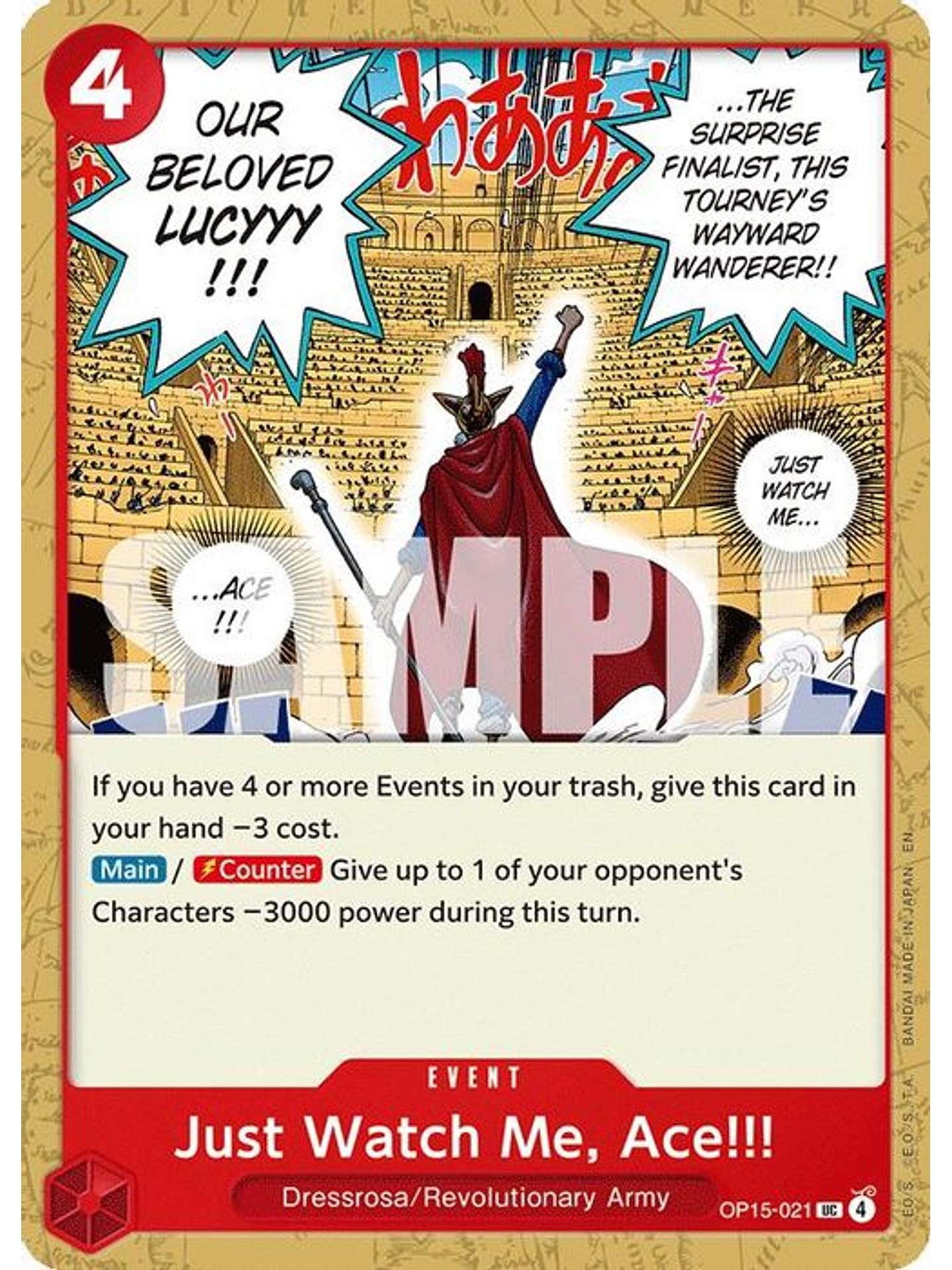 OP15-021 U Just Watch Me, Ace!!! 1