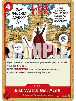 OP15-021 U Just Watch Me, Ace!!!