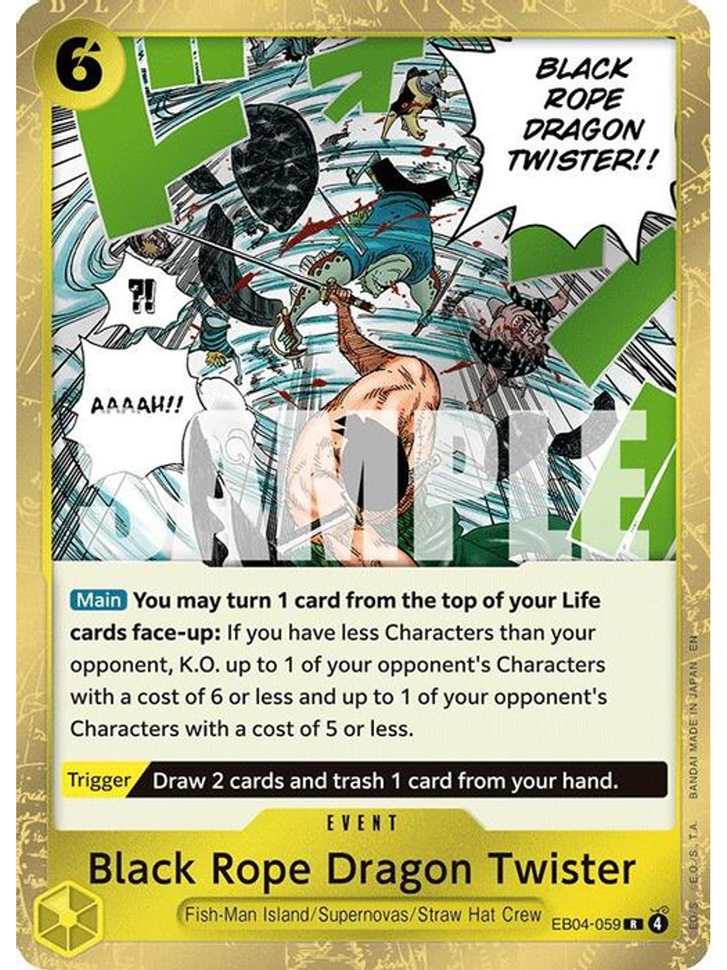 EB04-059 R Black Rope Dragon Twister 1