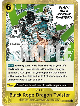 EB04-059 R Black Rope Dragon Twister
