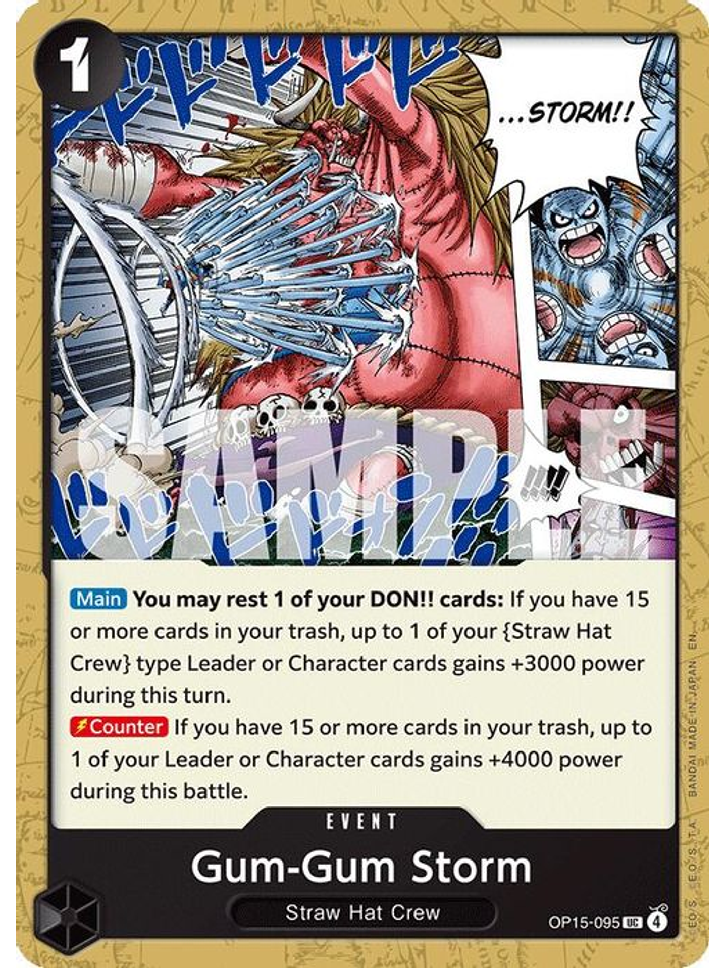 OP15-095 U Gum-Gum Storm 1