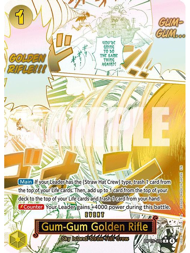 OP15-116 (Alternate Art) Gum-Gum Golden Rifle 1