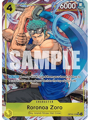 OP15-113 (Alternate Art) Roronoa Zoro