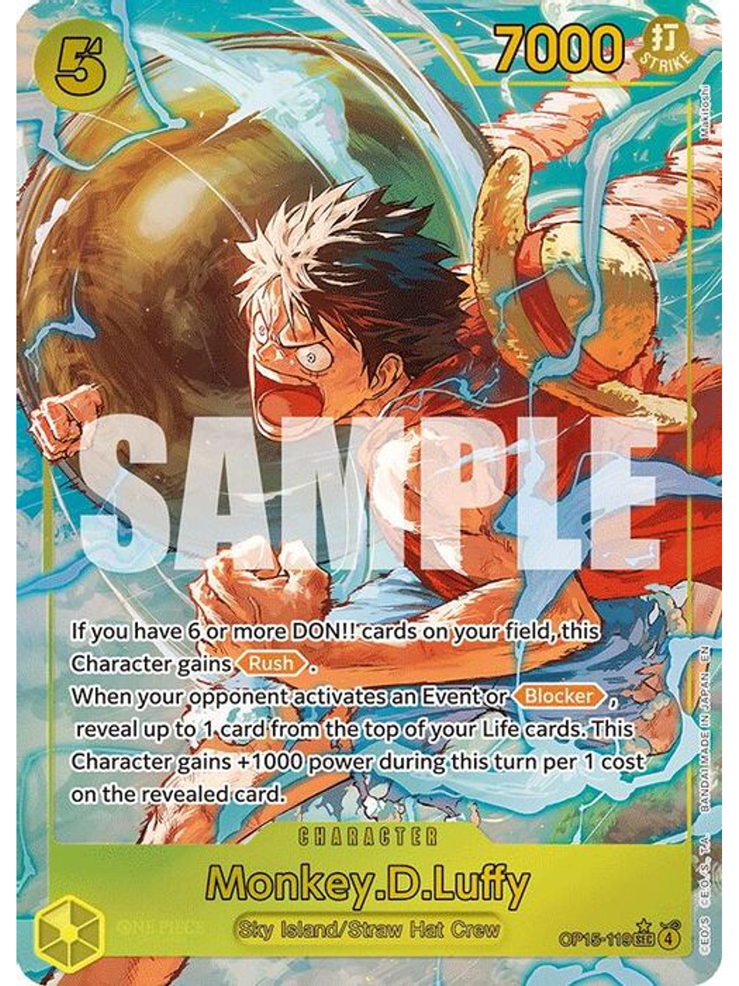 OP15-119 (Alternate Art) Monkey.D.Luffy 1