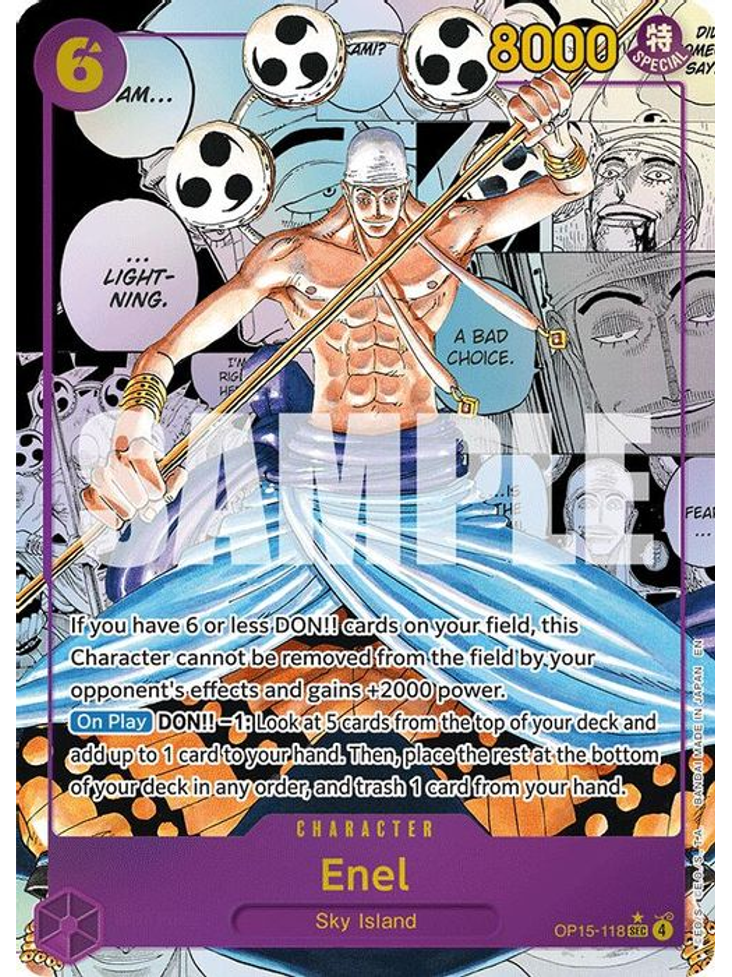 OP15-118 (Alternate Art) Enel (Manga) 1