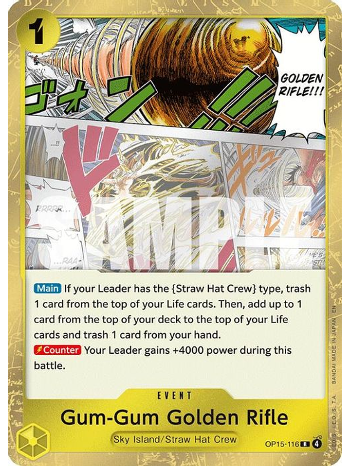 OP15-16 R Gum-Gum Golden Rifle 1