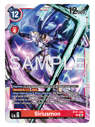 BT21-028 R Siriusmon (AD01 Reprint)