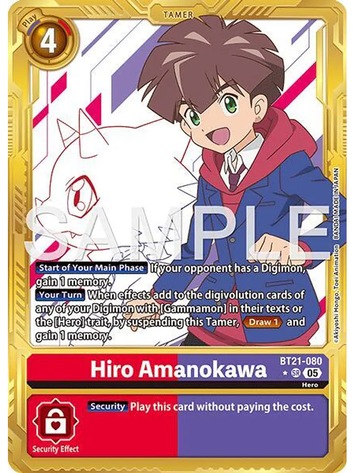BT21-080 (Alternate Art) Hiro Amanokawa (Gold Border) 1