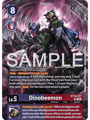 BT16-077 (Alternate Art) Dinobeemon