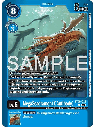 BT20-026 (Alternate Art) MegaSeadramon (X Antibody)