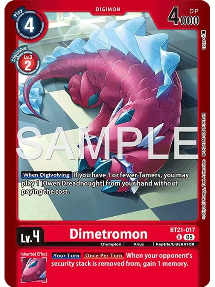 BT21-017 (Alternate Art) Dimetromon 1