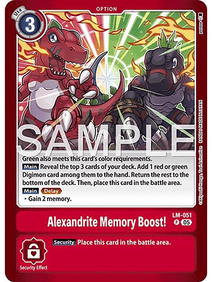 LM-051 (Alternate Art) Alexandrite Memory Boost!