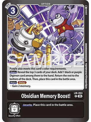 LM-053 (Alternate Art) Obsidian Memory Boost!