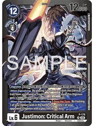 P-179 (Alternate Art) Justimon: Critical Arm
