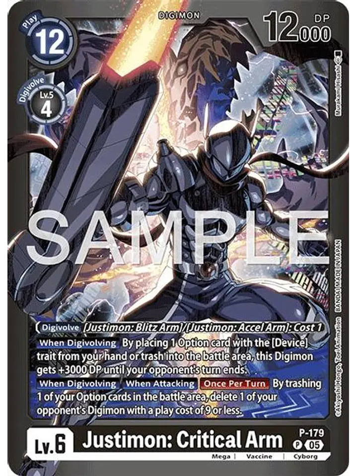 P-179 (Alternate Art) Justimon: Critical Arm 1
