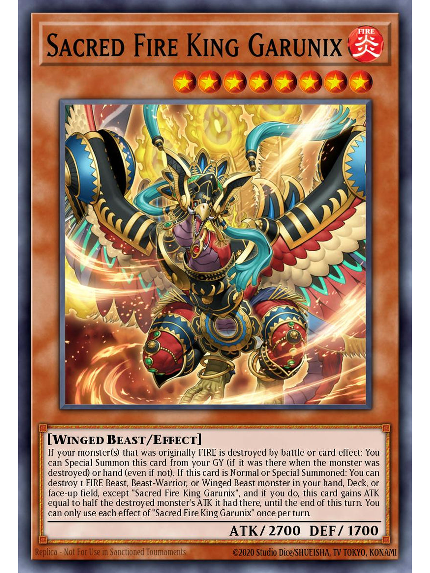 Sacred Fire King Garunix - RA05-EN031 - Ultra Rare 1st Edition 1
