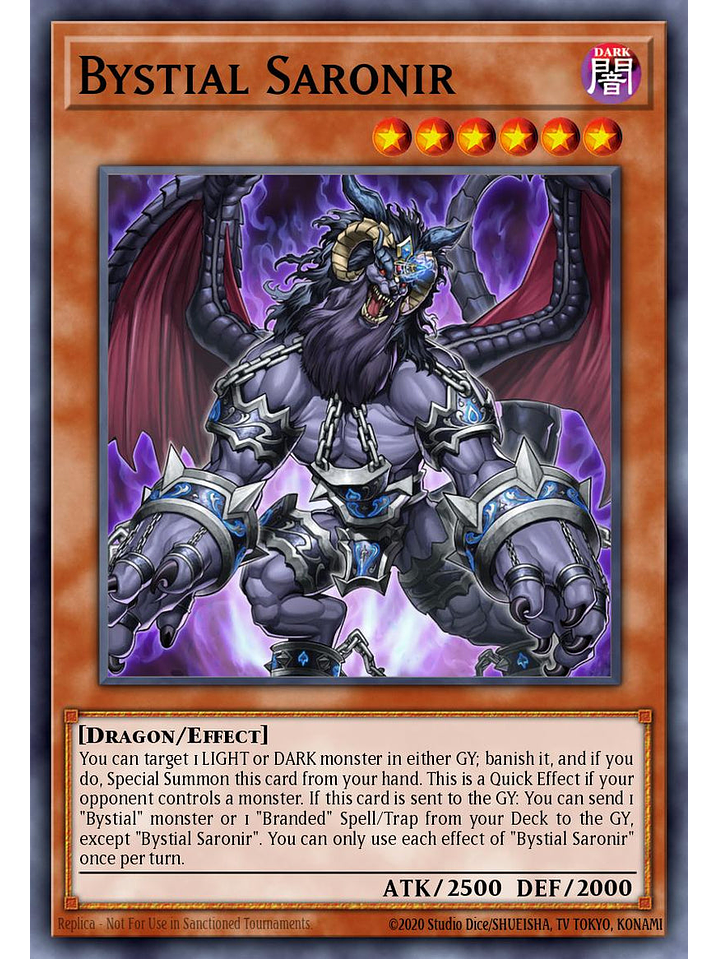 Bystial Saronir - RA05-EN023 - Secret Rare 1st Edition 1