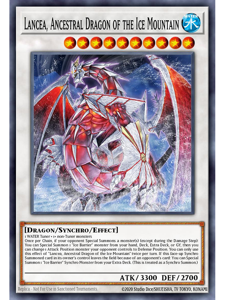 Lancea, Ancestral Dragon of the Ice Mountain - RA05-EN045 - Secret Rare 1st Edition 1