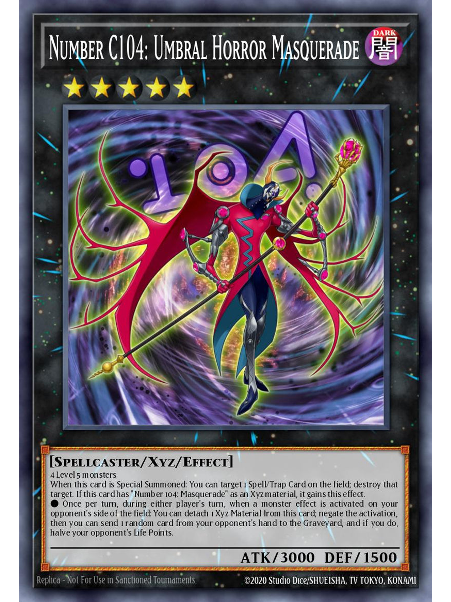 Number C104: Umbral Horror Masquerade - RA05-EN046 - Secret Rare 1st Edition 1