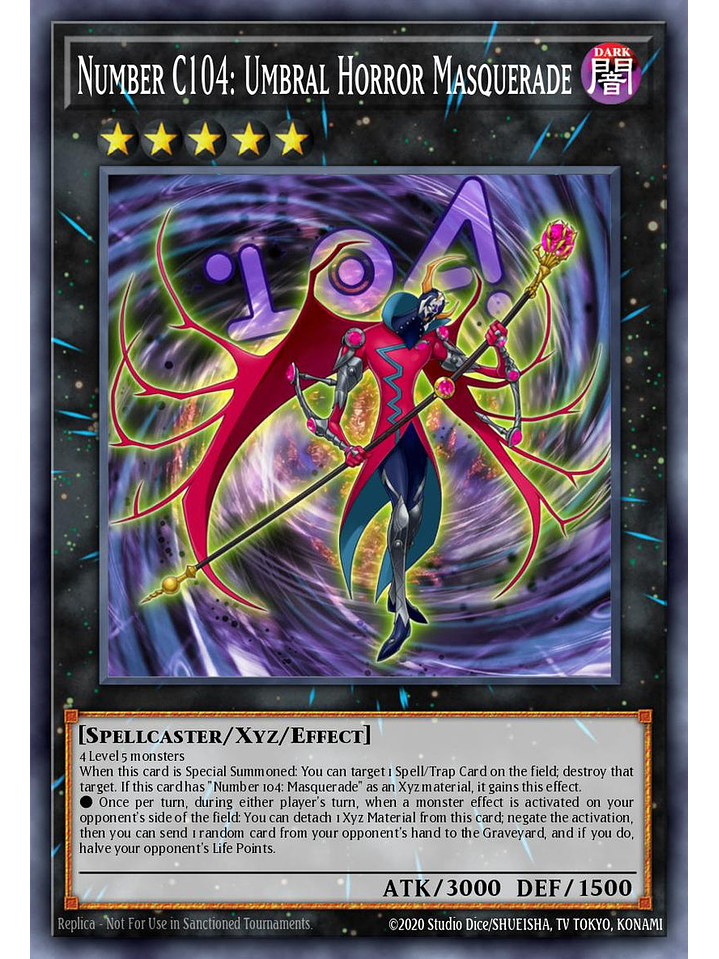 Number C104: Umbral Horror Masquerade - RA05-EN046 - Secret Rare 1st Edition 1