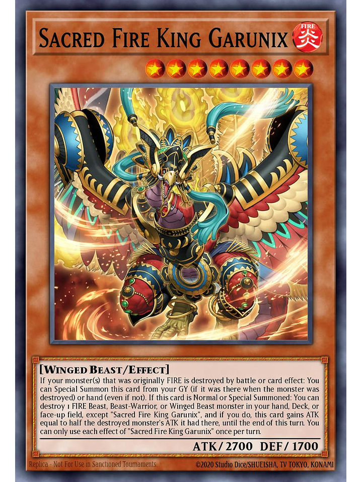 Sacred Fire King Garunix - RA05-EN031 - Platinum Secret Rare 1st Edition 1