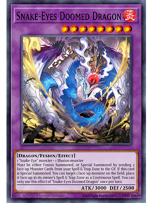 Snake-Eyes Doomed Dragon - RA05-EN039 - Platinum Secret Rare 1st Edition