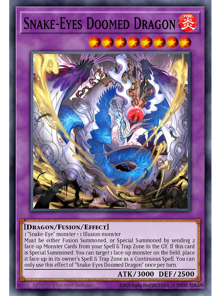 Snake-Eyes Doomed Dragon - RA05-EN039 - Platinum Secret Rare 1st Edition 1