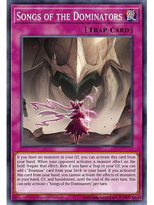 Songs of the Dominators - RA05-EN081 - Platinum Secret Rare 1st Edition