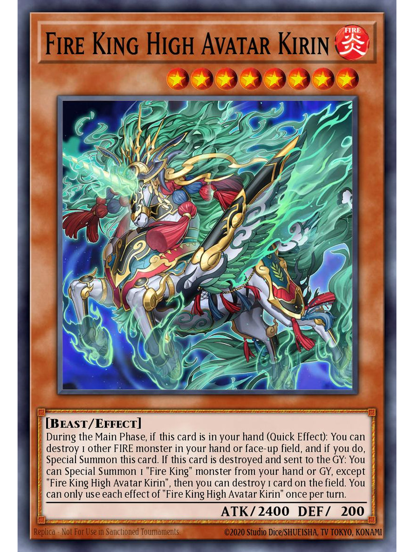 Fire King High Avatar Kirin - RA05-EN032 - Starlight Rare 1st Edition 1