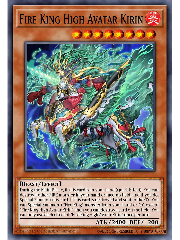 Fire King High Avatar Kirin - RA05-EN032 - Starlight Rare 1st Edition 1