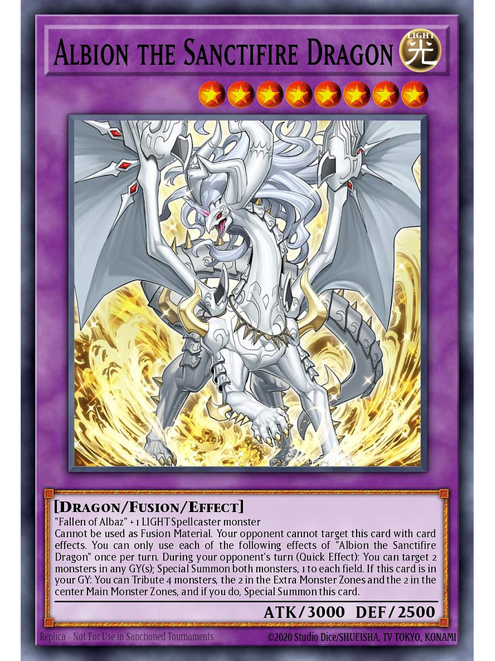 Albion the Sanctifire Dragon - RA05-EN037 - Starlight Rare 1st Edition 1