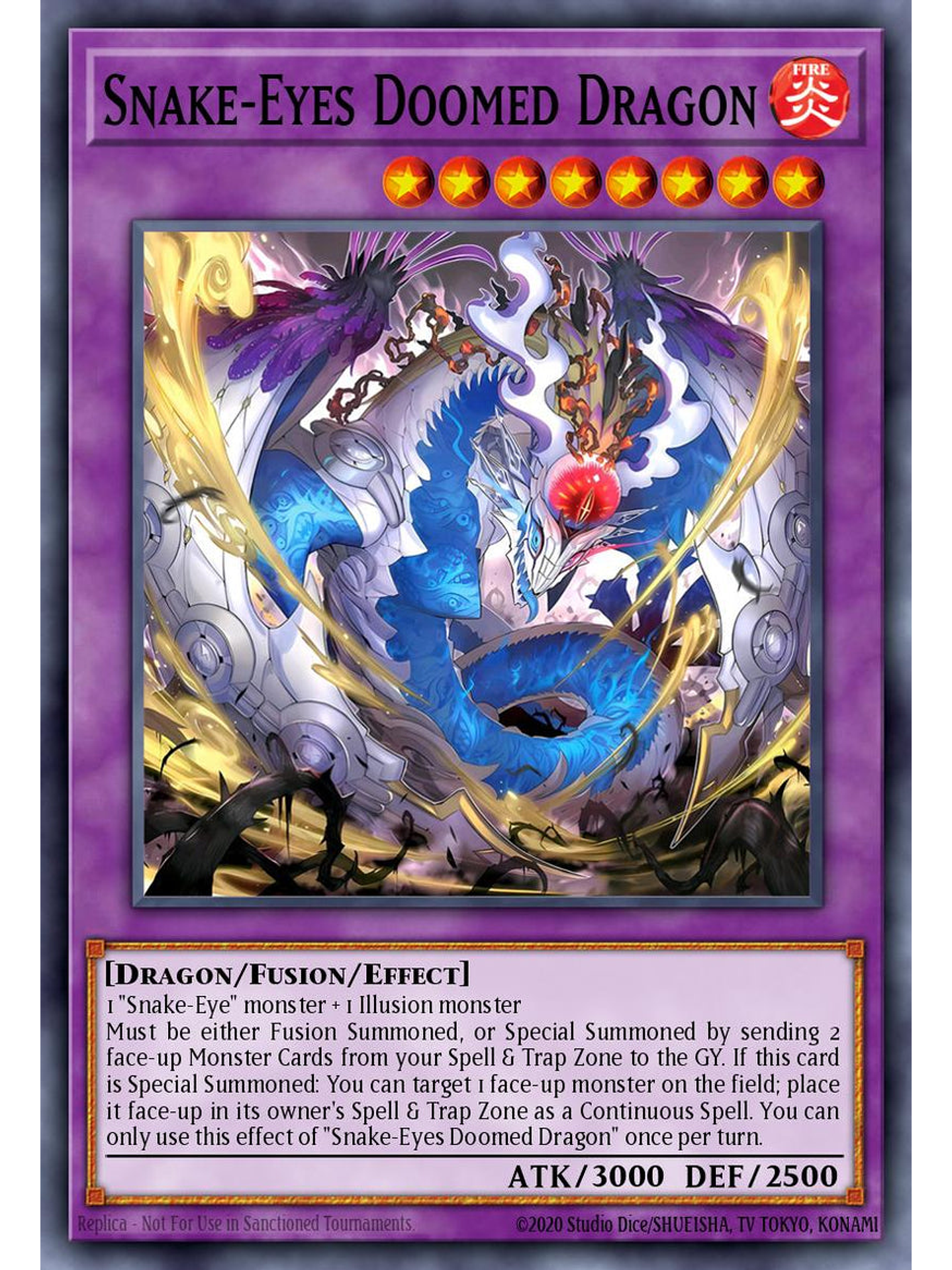 Snake-Eyes Doomed Dragon - RA05-EN039 - Starlight Rare 1st Edition 1