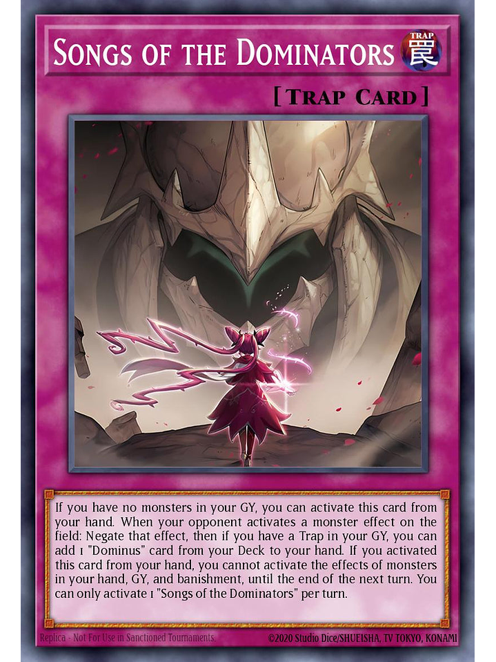 Songs of the Dominators - RA05-EN081 - Starlight Rare 1st Edition 1