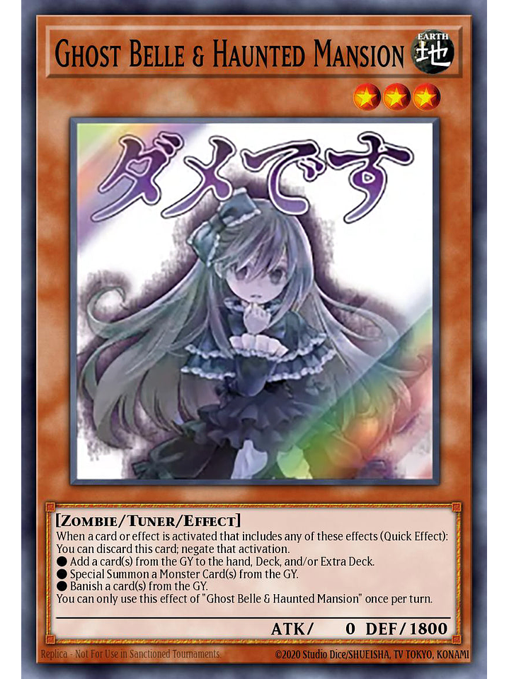 Ghost Belle & Haunted Mansion - RA05-EN092 - Starlight Rare 1st Edition 1