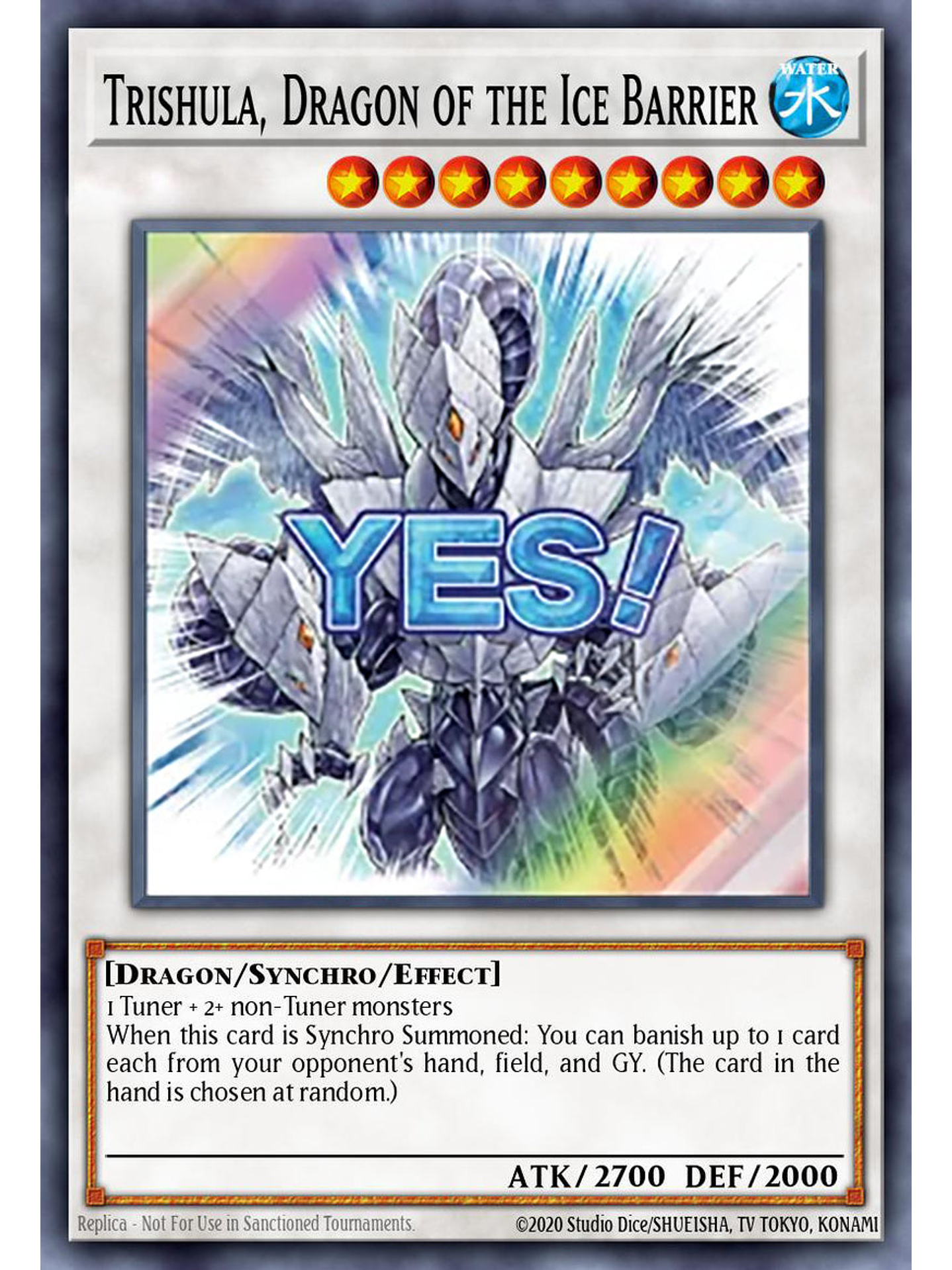 Trishula, Dragon of the Ice Barrier - RA05-EN101 - Starlight Rare 1st Edition 1