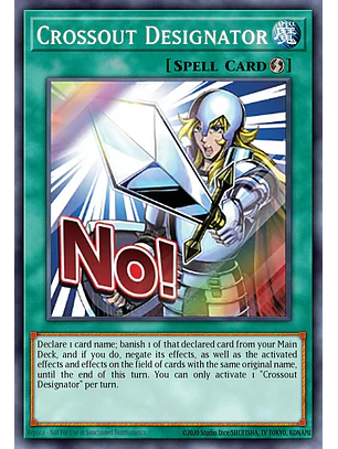 Crossout Designator - RA05-EN118 - Starlight Rare 1st Edition