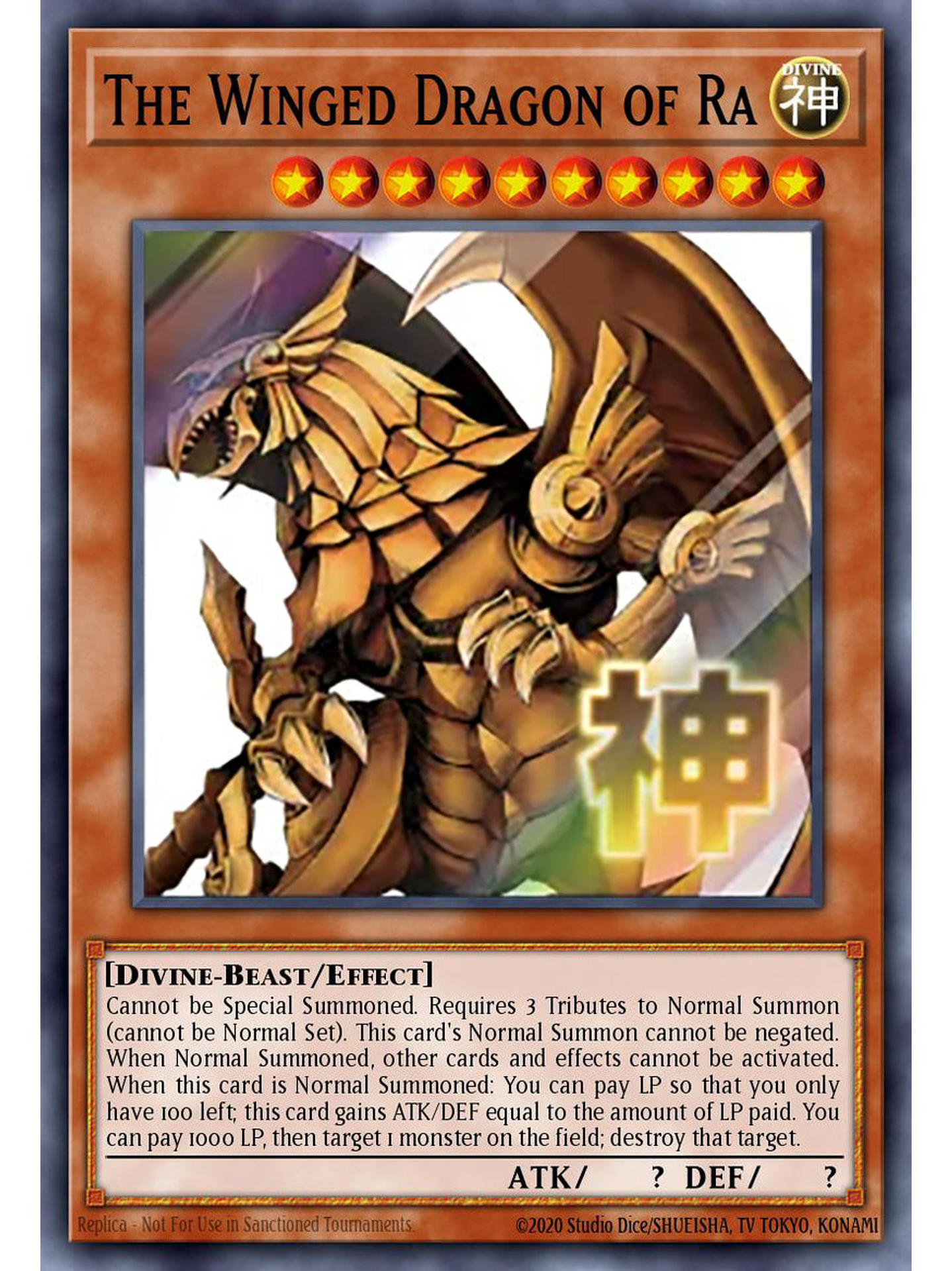 The Winged Dragon of Ra - RA05-EN130 - Starlight Rare 1st Edition 1