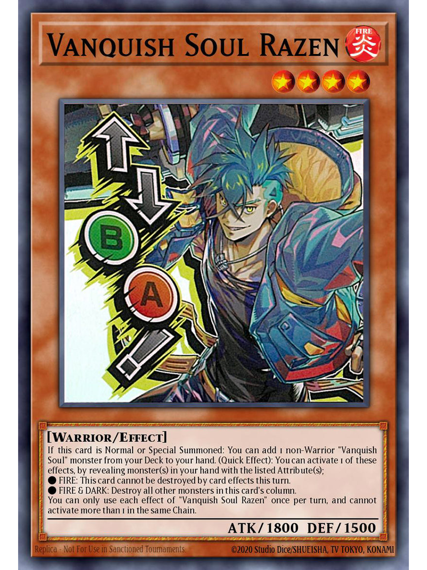 Vanquish Soul Razen - RA05-EN134 - Starlight Rare 1st Edition 1