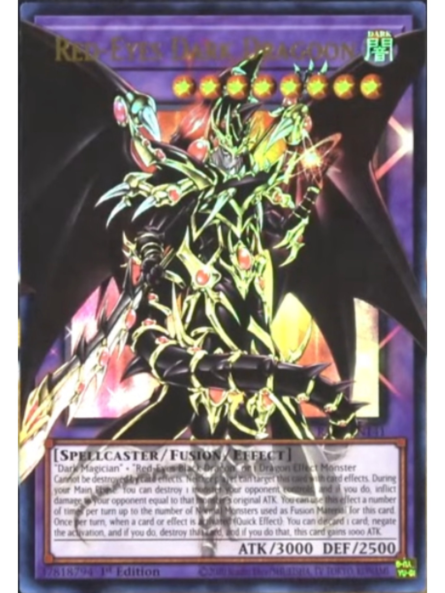 Red-Eyes Dark Dragoon (extended art) - RA05-EN141 - Starlight Rare 1st Edition 1