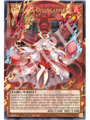 Kurikara Divincarnate (extended art) - RA05-EN147 - Starlight Rare 1st Edition
