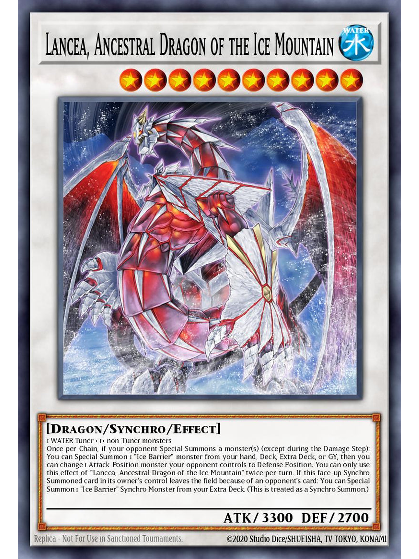 Lancea, Ancestral Dragon of the Ice Mountain - RA05-EN045 - Collector's Rare 1st Edition 1