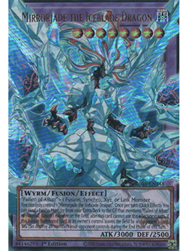 Mirrorjade the Iceblade Dragon (extended art) - RA05-EN148 - Starlight Rare 1st Edition 1