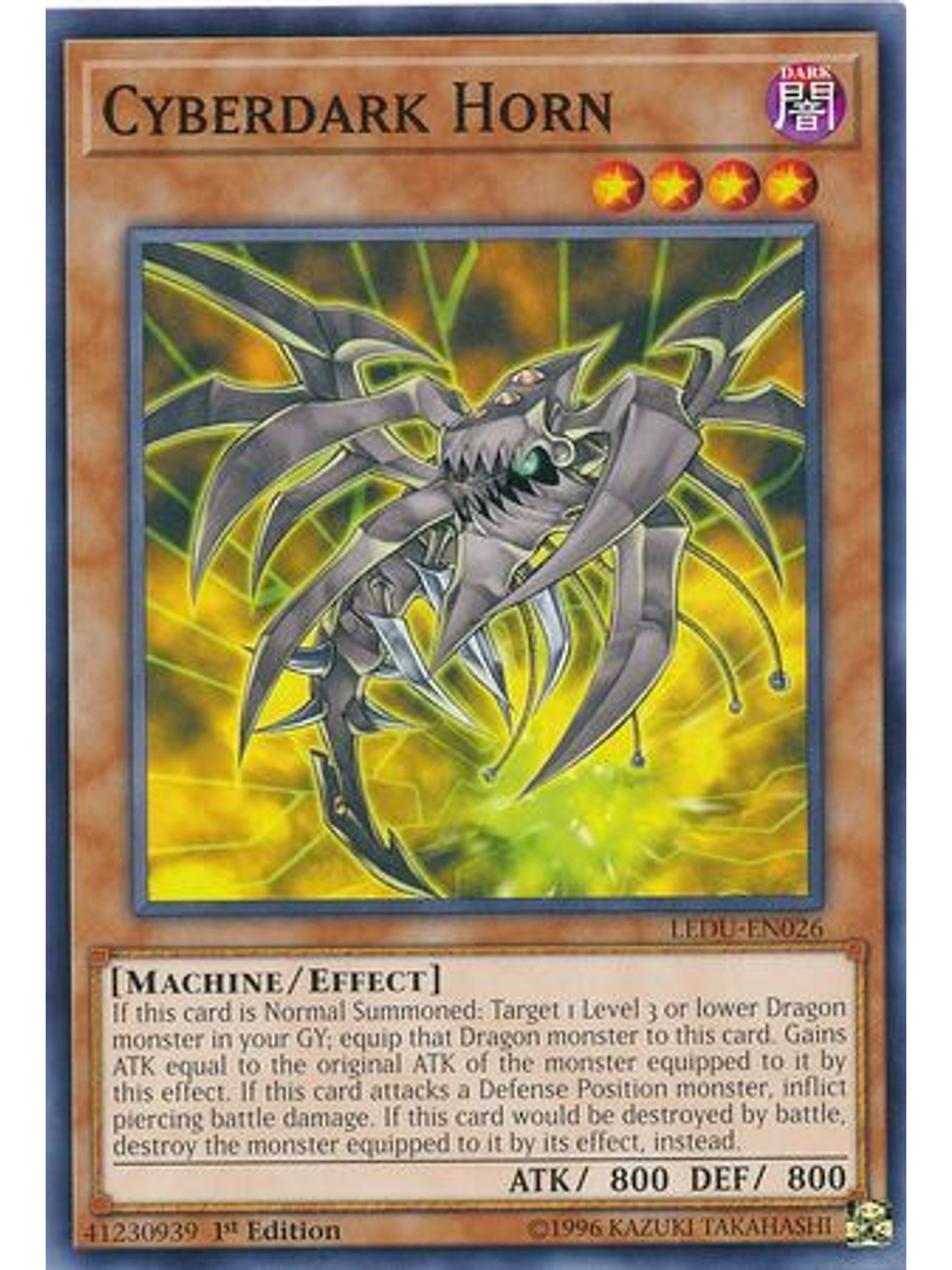 Cyberdark Horn - ledu-en026 - Common 1st Edition 1