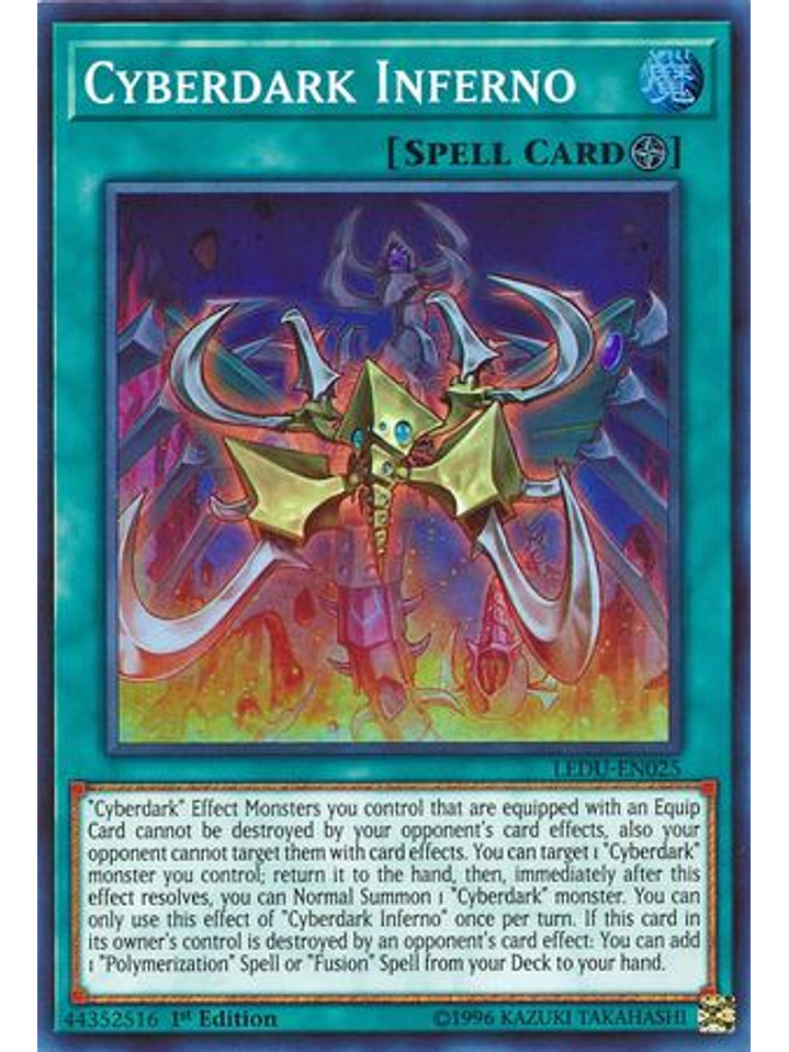 Cyberdark Inferno - ledu-en025 - Super Rare 1st Edition 1