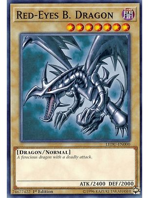 Red-eyes B. Dragon - ledu-en000 - Common 1st Edition
