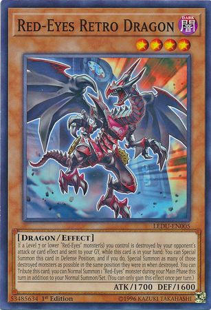Red-eyes Retro Dragon - ledu-en005 - Common 1st Edition