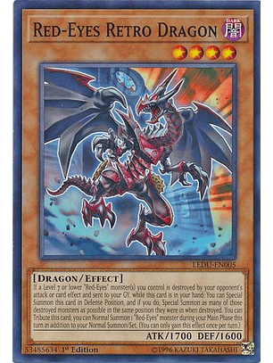 Red-eyes Retro Dragon - ledu-en005 - Common 1st Edition