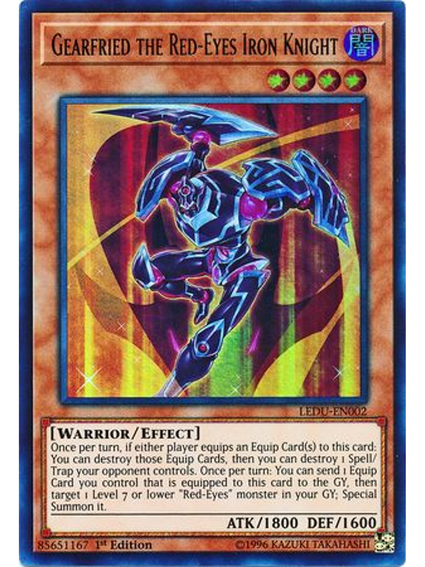 Gearfried the Red-Eyes Iron Knight - LEDU-EN002 - Ultra Rare 1st Edition 1